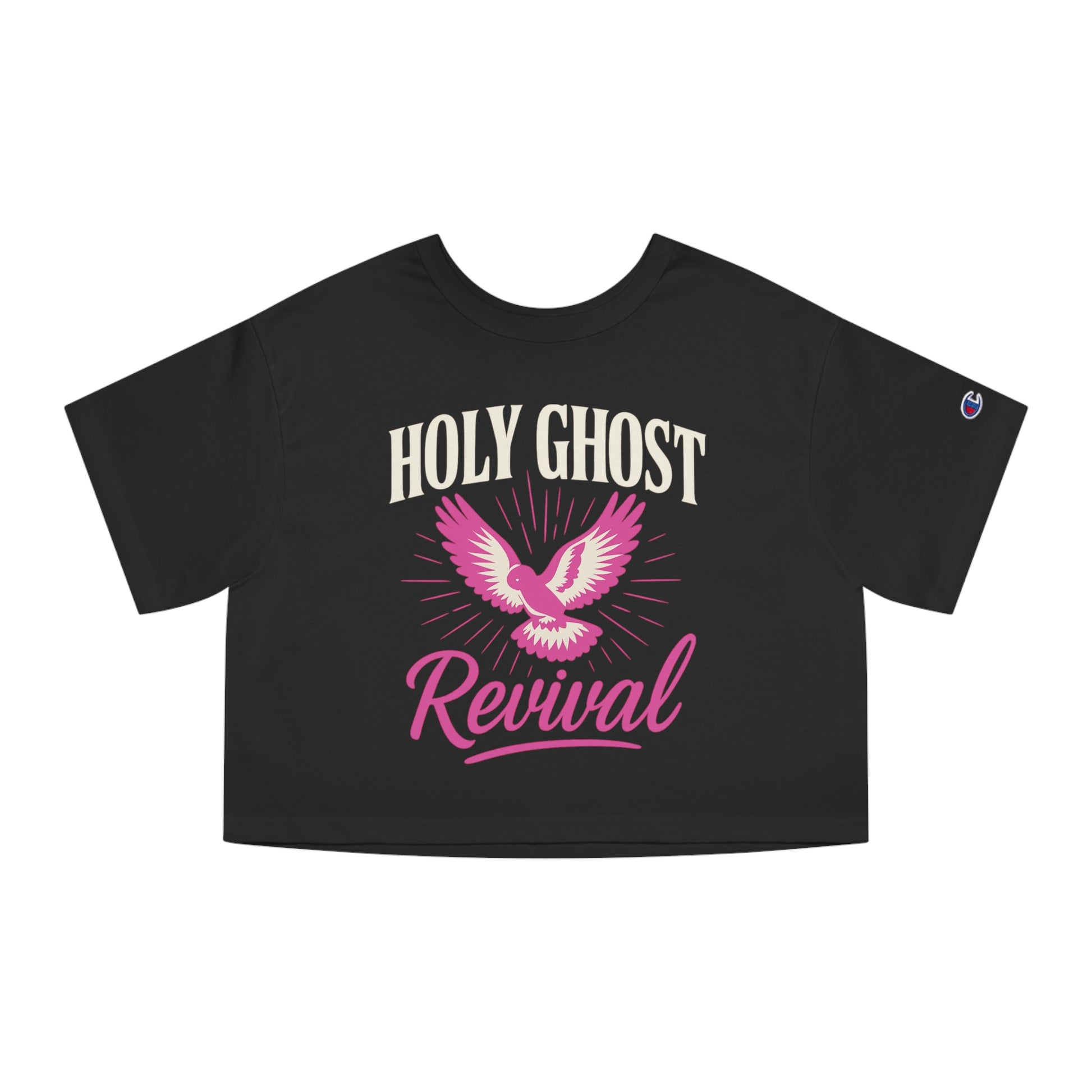 Cropped T-Shirt - Holy Ghost Revival - Pink