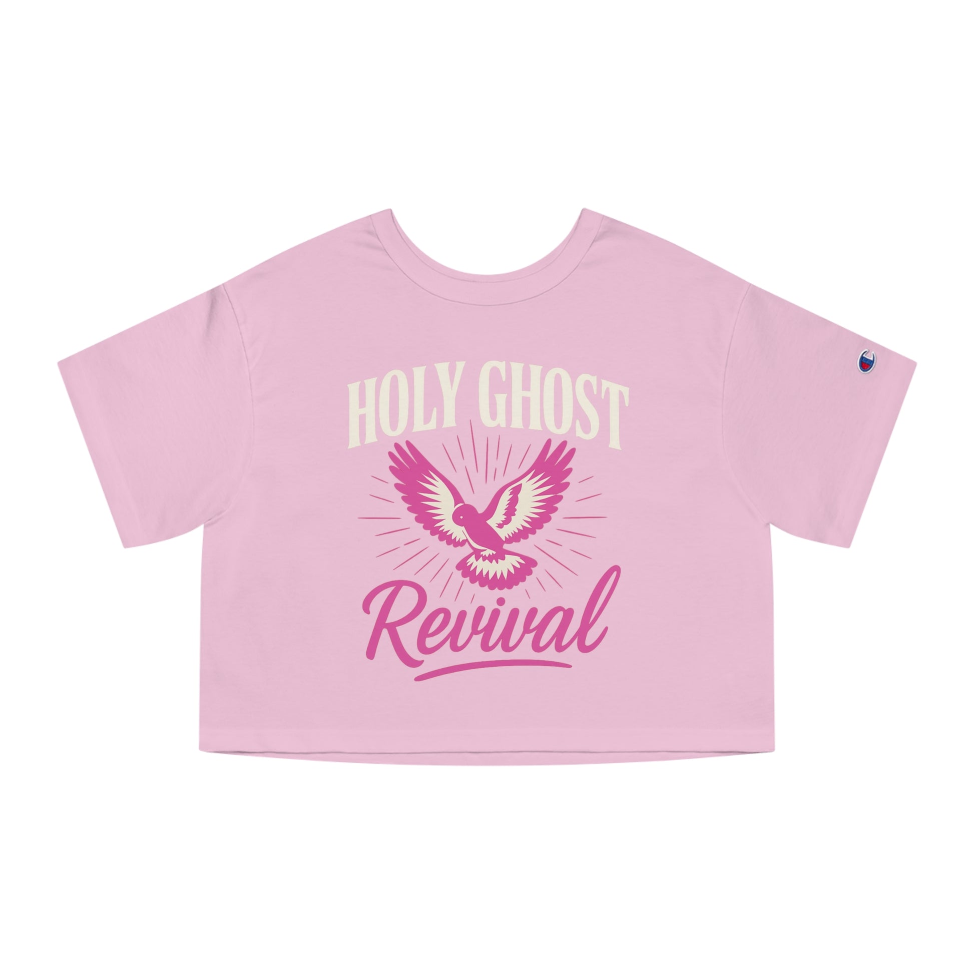 Cropped T-Shirt - Holy Ghost Revival - Pink
