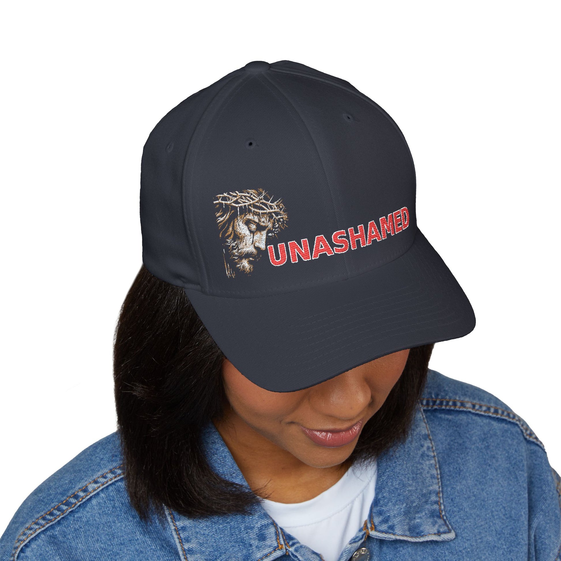 Unashamed Embroidered 6-Panel Cap – Bold Streetwear Hat for Everyday Style